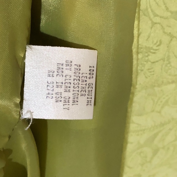 Lime Green Leather Jacket - Juliana Collezione - Picture 6 of 6